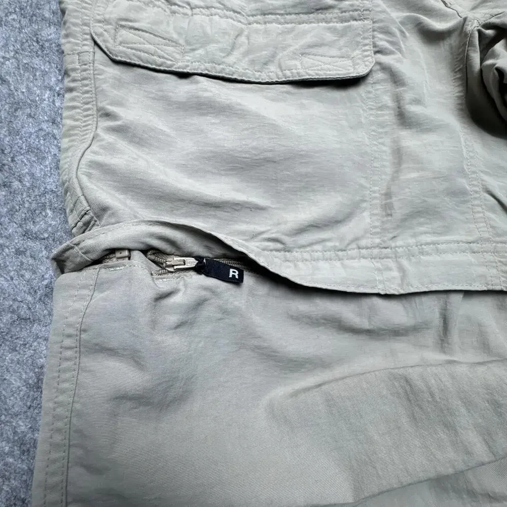 The North Face Pants Mens Large Beige Convertible Cargo Nylon Belted Hiking